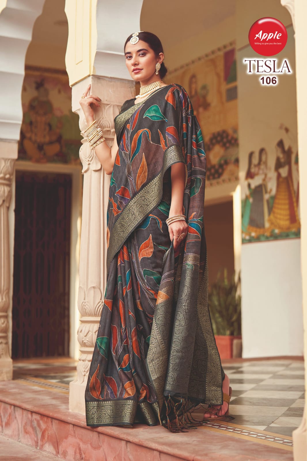 Tesla Vol 1 By Apple Cotton Silk Rich Pallu Printed Sarees Wholesale Shop In Surat